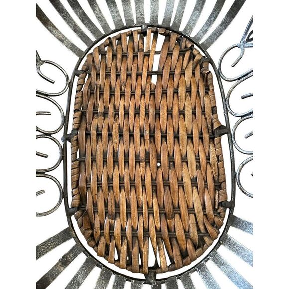 Wire Wicker Picnic Basket Home Decor Easter Decorations Gift - Picture 7 of 11